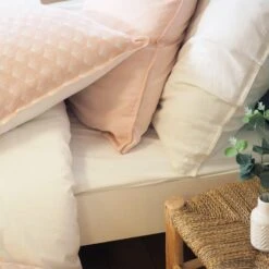 Parure De Lit Lin Et Coton Lavé EVI -Décoration D'intérieur 1351031 parure de lit lin et coton lave evi coloris rose 240 x 220cm