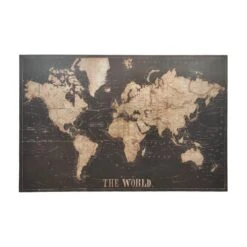 Décoration Murale En Bois WORLD MAP