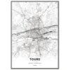4MURS Image Encadrée MAP TOURS