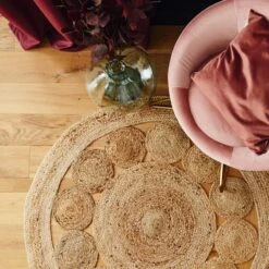 Décoration D'intérieur -Décoration D'intérieur 695665 tapis janice coloris beige 118 x 118cm