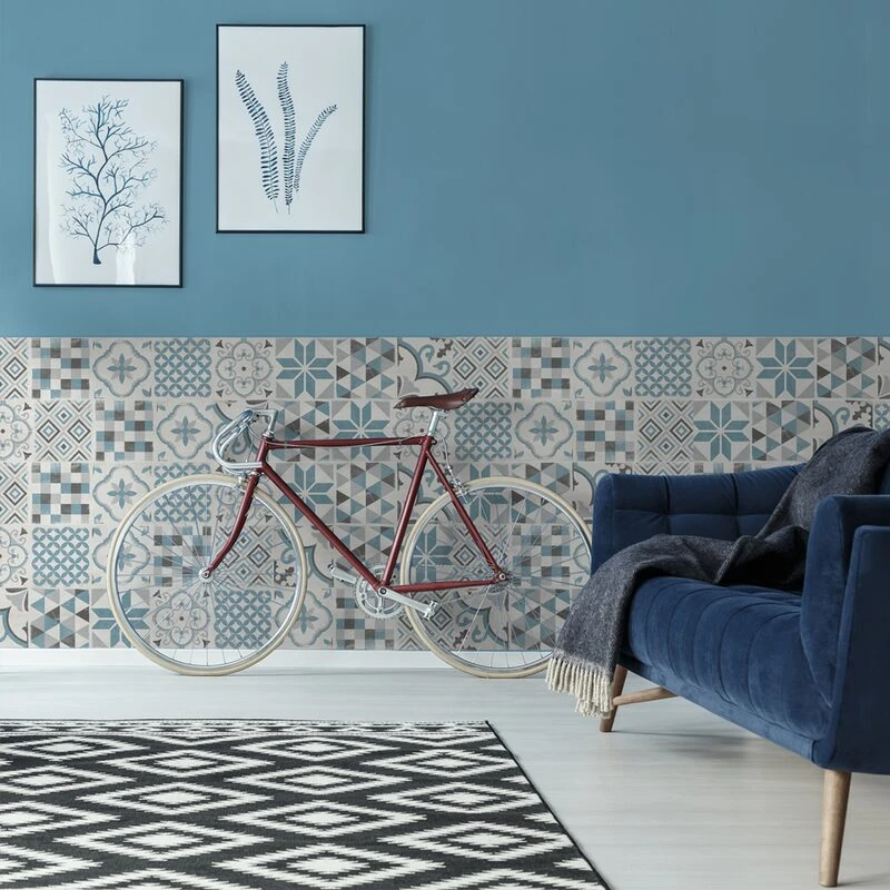 Grosfillex Revêtement Décoratif Adhésif ACCENT ANDALUZ BLUE 2 Grosfillex Revêtement Décoratif Adhésif ACCENT ANDALUZ BLUE – Image 2