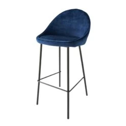 4MURS Tabouret De Bar CAITLYNE -Décoration D'intérieur 952150 tabouret de bar caitlyne coloris bleu